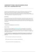 Community Public Health Nursing Exam &vert; Population Health&comma; Epidemiology & Health Promotion Review