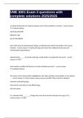 VME 3001 Exam 3 questions with complete solutions 2025&sol;2026