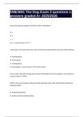 VME3001 The Dog Exam 3 questions n answers graded A&plus; 2025&sol;2026
