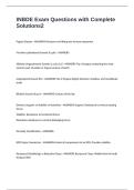 INBDE Exam Questions with Complete Solutions
