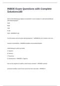 INBDE Exam Questions with Complete Solutions