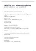 INBDE RC gods whispers Compilation exam questions and answers