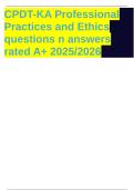 CPDT-KA Professional Practices and Ethics questions n answers rated A&plus; 2025&sol;2026