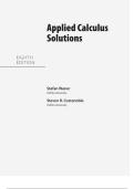 Solutions for Applied Calculus&comma; 8th Edition Waner &vert;&vert;ISBN&colon; NO  9780357723487 &vert;&vert;All Chapters 1-9 &vert; Complete Guide A&plus;