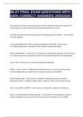 MLAT FINAL EXAM QUESTIONS WITH 100&percnt; CORRECT ANSWERS 2025&sol;2026