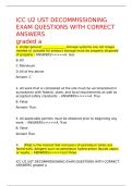 ICC U2 UST DECOMMISSIONING EXAM QUESTIONS WITH CORRECT ANSWERS graded a