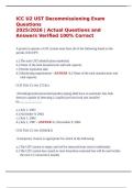 ICC U2 UST Decommissioning Exam Questions 2025-2026  Actual Questions and Answers Verified 100 Correct