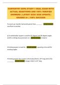 CARPENTRY EOPA STUDY 1 REAL EXAM WITH  ACTUAL QUESTIONS AND 100&percnt; VERIFIED  ANSWERS &vert; LATEST 2025&sol; 2026 UPDATE &vert;  GRADED A&plus; &vert; 100&percnt; SUCCESS