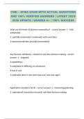 CSBI &ndash; HFMA EXAM WITH ACTUAL QUESTIONS  AND 100&percnt; VERIFIED ANSWERS &vert; LATEST 2025&sol;  2026 UPDATE &vert; GRADED A&plus; &vert; 100&percnt; SUCCESS