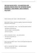 CBI EXAM QUICK NOTES &vert; 334 QUESTIONS AND ANSWERS CREATED FROM THE TEXTBOOK&sol;ONLINE RESOURCES &vert; 2026 UPDATE &vert; WITH COMPLETE SOLUTION&excl;&excl;