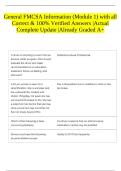 General FMCSA Information &lpar;Module 1&rpar; with all Correct & 100&percnt; Verified Answers &vert;Actual Complete Update &vert;Already Graded A&plus; 