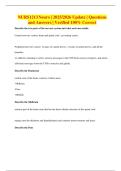NURS1213 Neuro &vert; 2025&sol;2026 Update &vert; Questions and Answers &vert; Verified 100&percnt; Correct