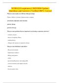 NURS1213 respiratory&vert; 2025&sol;2026 Update &vert; Questions and Answers &vert; Verified 100&percnt; Correct