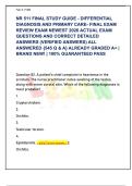 NR 511 FINAL STUDY GUIDE - DIFFERENTIAL  DIAGNOSIS AND PRIMARY CARE- FINAL EXAM  REVIEW EXAM NEWEST 2026 ACTUAL EXAM  QUESTIONS AND CORRECT DETAILED  ANSWERS &lpar;VERIFIED ANSWERS&rpar; ALL  ANSWERED &lbrace;545 Q & A&rcub; ALREADY GRADED A&plus; &vert;  BRAND NEW&excl; &vert; 100&percnt; GUARANTEED PA