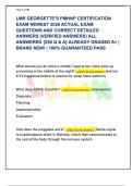 LMR GEORGETTE&rsquo;S PMHNP CERTIFICATION  EXAM NEWEST 2026 ACTUAL EXAM  QUESTIONS AND CORRECT DETAILED  ANSWERS &lpar;VERIFIED ANSWERS&rpar; ALL  ANSWERED &lbrace;250 Q & A&rcub; ALREADY GRADED A&plus; &vert;  BRAND NEW&excl; &vert; 100&percnt; GUARANTEED PASS