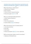 CRA PRACTICE &lpar;LATEST UPDATE&rpar; REAL QUESTIONS AND  VERIFIED ANSWERS &vert;100&percnt; CORRECT &vert;  ALREADY GRADED  A&plus; 