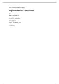 English language and composition 