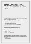 QAC LAWS AND REGS EXAM WITH  QUESTIONS AND ANSWERS&vert;&vert; ALREADY  GRADED A&plus;&vert;&vert; GUARANTEED PASS&vert;&vert; LATEST  VERSION