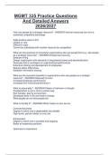 MGMT 335 Practice Questions  And Detaileḍ Answers  2026&sol;2027