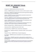 MGMT 301 2026&sol;2027 Study  Review