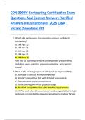 CON 3990V Contracting Certification Exam  Questions And Correct Answers &lpar;Verified  Answers&rpar; Plus Rationales 2026 Q&A &vert;  Instant Download Pdf