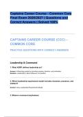  Captains Career Course - Common Core Final Exam 2026&lowbar;2027 &lowbar; Questions and Correct Answers &lowbar; Solved 100&lowbar;&period;pdf