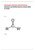 ACS Organic Chemistry ACS Final Exam Questions and Verified Answers &lpar;Latest 2026&rpar; A&plus; Grade