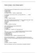 FIN310 EXAM 1 CSU FRANK SMITH
