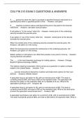 CSU FIN 310 EXAM 3 QUESTIONS & ANSWERS