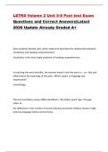 LETRS Volume 2 Unit 5-8 Post test Exam Questions and Correct Answers&vert;Latest 2026 Update Already Graded A&plus;