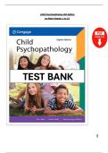 Full Test Bank for Child Psychopathology 8th Edition by Eric J&period; Mash&comma; David A&period; Wolfe & Katherine Nguyen Williams &ndash; Complete Chapters 1&ndash;14 with DSM-5-TR Aligned Questions&comma; Section Reviews & Answer Explanations
