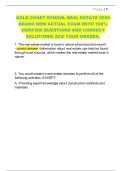 OLD COAST SCHOOL REAL ESTATE 2026   BRAND NEW ACTUAL EXAM WITH 100&percnt;   VERIFIED QUESTIONS AND CORRECT   SOLUTIONS&vert; ACE YOUR GRADES&period; 