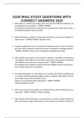 D220 WGU STUDY QUESTIONS WITH CORRECT ANSWERS 