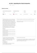 AIC 301 - Expanding Your Claims Perspective EXAM QUESTIONS AND VERIFIED CORRECT ANSWERS &period;pdf