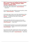 NCCT Insurance & Coding Practice Exam Questions &plus; Verified Answers 100- correct&comma; Update 2026