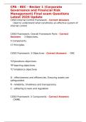 CPA - BEC - Becker 1 &lpar;Corporate Governance and Financial Risk Management&rpar; Final exam Questions