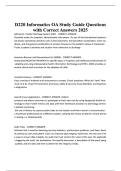 D220 Informatics OA Study Guide Questions with Correct Answers 