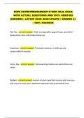 EOPA ENTREPRENEURSHIP STUDY REAL EXAM  WITH ACTUAL QUESTIONS AND 100&percnt; VERIFIED  ANSWERS &vert; LATEST 2025&sol; 2026 UPDATE &vert; GRADED A&plus;  &vert; 100&percnt; SUCCESS