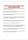 D236 Pre-Assessment Questions with Correct Answers