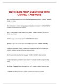 D278 EXAM PREP QUESTIONS WITH CORRECT ANSWERS
