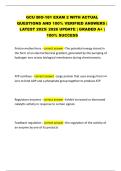 GCU BIO-181 EXAM 2 WITH ACTUAL  QUESTIONS AND 100&percnt; VERIFIED ANSWERS &vert;  LATEST 2025&sol; 2026 UPDATE &vert; GRADED A&plus; &vert;  100&percnt; SUCCESS