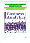 Business Analytics &ndash; 3rd Edition &lpar;James R&period; Evans&rpar; &ndash; Complete Test Bank for Chapters 1&ndash;16 with Verified Questions and Accurate Solutions