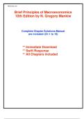 Solutions Manual For Brief Principles of Macroeconomics  10th Edition by N&period; Gregory Mankiw&vert;&vert;ISBN&colon;9780357723067