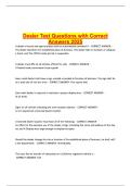 Dealer Test Questions with Correct Answers 