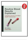 Routine Blood Results Explained&colon; A Guide for Nurses and Allied Health Professionals 4th Edition &lpar;2022&rpar; &ndash; Blann &ndash; eBook PDF