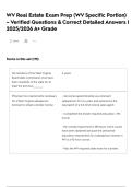 WV Real Estate Exam Prep &lpar;WV Specific Portion&rpar; &ndash; Verified Questions & Correct Detailed Answers &vert; 2025&sol;2026 A&plus; Grade