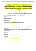 MGMT 2103 UARK EXAM 3 MANNO A&P WITH  ACTUAL QUESTIONS AND 100&percnt; VERIFIED ANSWERS  &vert; LATEST 2025&sol; 2026 UPDATE &vert; GRADED A&plus; &vert; 100&percnt;  SUCCESS 