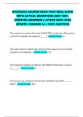 MICHIGAN JOURNEYMAN TEST REAL EXAM  WITH ACTUAL QUESTIONS AND 100&percnt;  VERIFIED ANSWERS &vert; LATEST 2025&sol; 2026  UPDATE &vert; GRADED A&plus; &vert; 100&percnt; SUCCESS