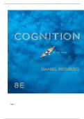 TEST BANK FOR Cognition&colon; Exploring the Science of the Mind Eighth Edition by Daniel Reisberg ISBN&colon; 9780393877403 COMPLETE GUIDE ALL CHAPTERS COVERED 100&percnt; VERIFIED A&plus; GRADE ASSURED&excl;&excl;&excl;&excl;&excl;NEW LATEST UPDATE&excl;&excl;&excl;&excl;&excl;