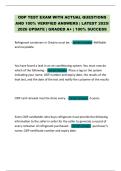 ODP TEST EXAM WITH ACTUAL QUESTIONS  AND 100&percnt; VERIFIED ANSWERS &vert; LATEST 2025&sol;  2026 UPDATE &vert; GRADED A&plus; &vert; 100&percnt; SUCCESS 